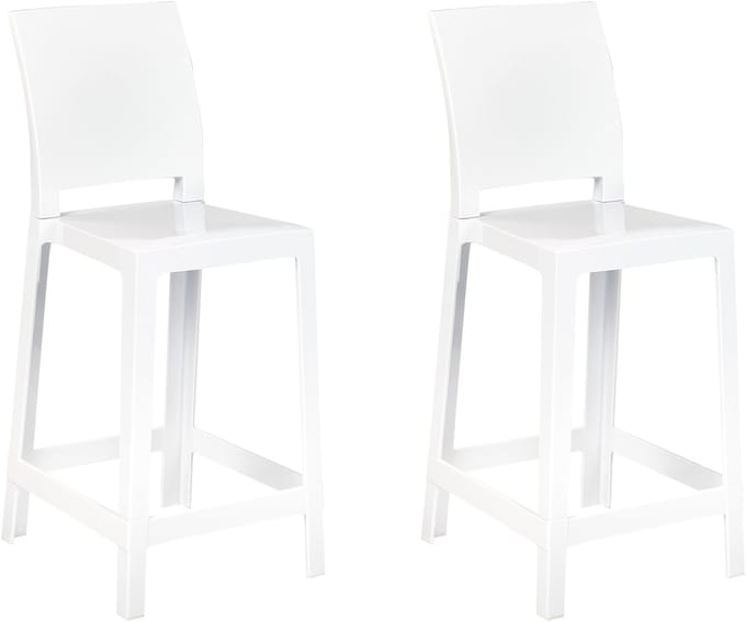 WELLINGTON - Barkruk set - Wit - Polycarbonaat