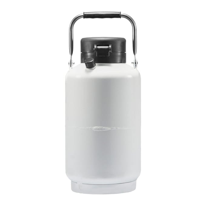 Réservoir d'azote liquide 3 L Alliage d'aluminium Contenant LN2 Dewar 6 Cylindres