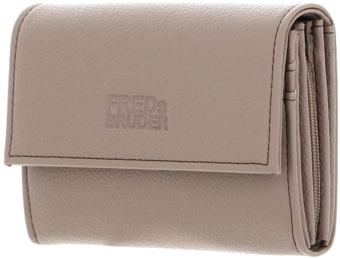 FREDsBRUDER Leren Portemonnee Bestie Wallet With Lock Powder Taupe
