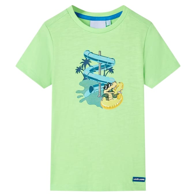 vidaXL - Kindershirt - 128 - neongroen