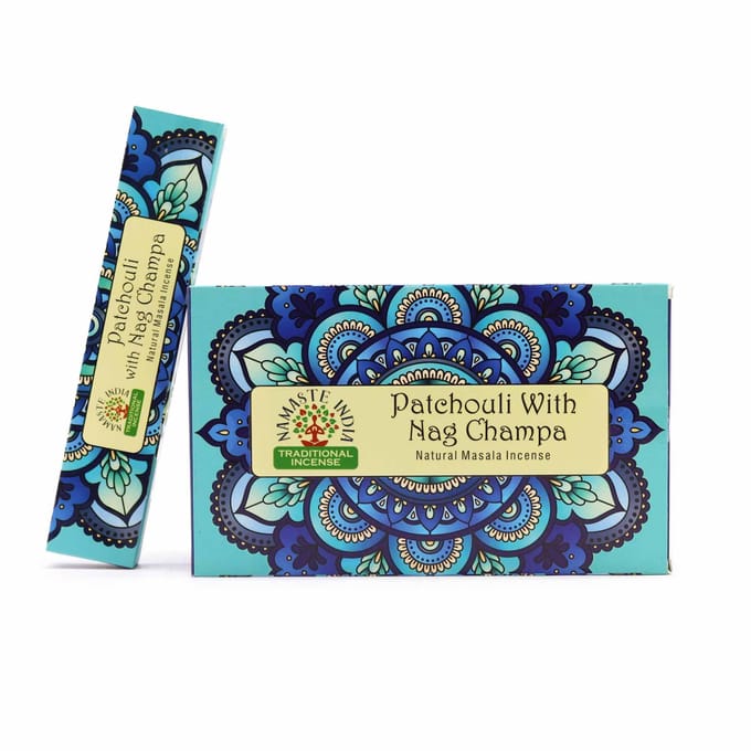 6x Nag Champa Patchouli Masala Geurstokjes Namaste