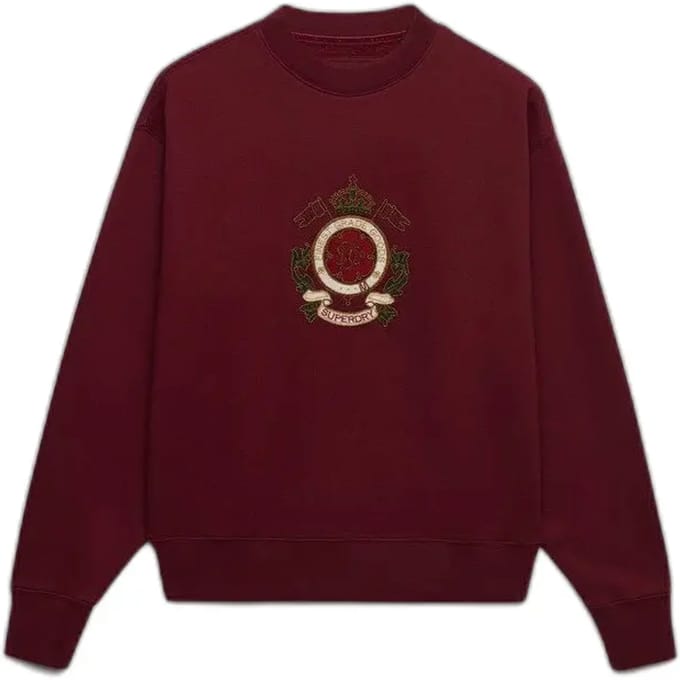 Dames sweatshirt loose Superdry Crest Crew