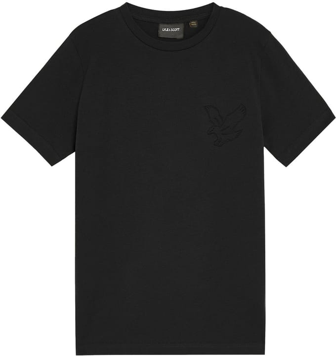 Lyle & Scott winter t-shirt jongens - zwart - gebroduurd