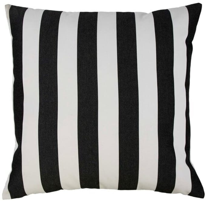 2Lif Lef grote streep buitenkussen donkergrijs 60x60cm