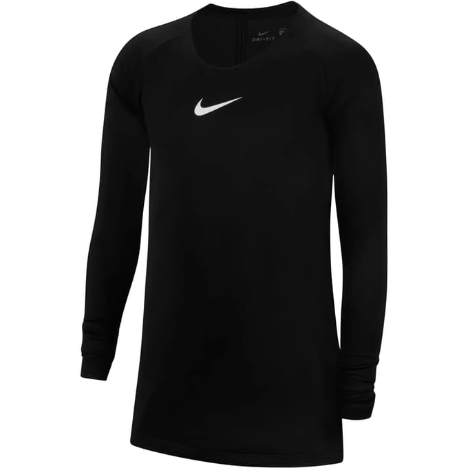 Nike Park First Layer Shirt Lange Mouw Kinderen - Zwart | Maat: 152