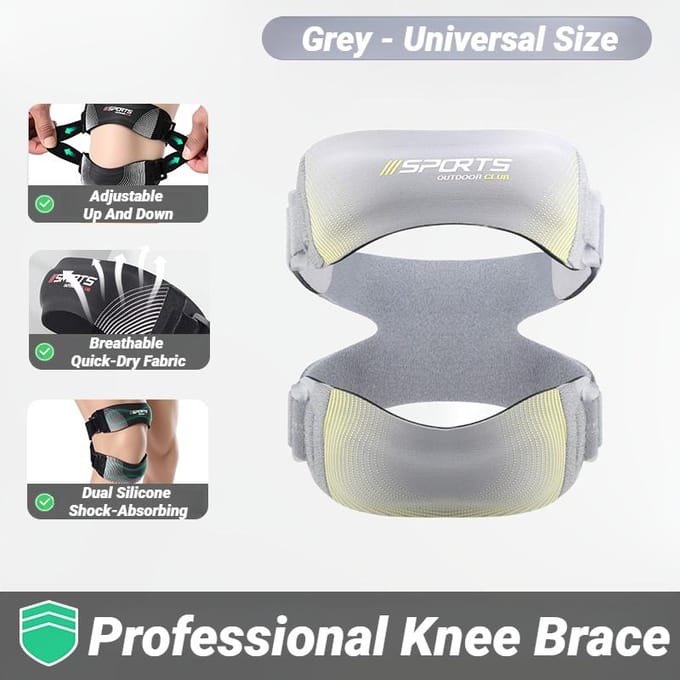 Genouillère Pro Réglable avec Rotule Pour Soulagement de la Douleur du Ménisque Sangle de Support de Compression Orthopédique avec Coussinets black