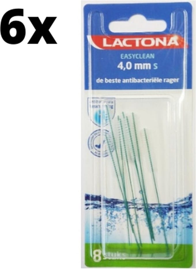 Lactona Ragers EasyClean S 4.0mm Groen - 6 x 8 stuks - Voordeelverpakking