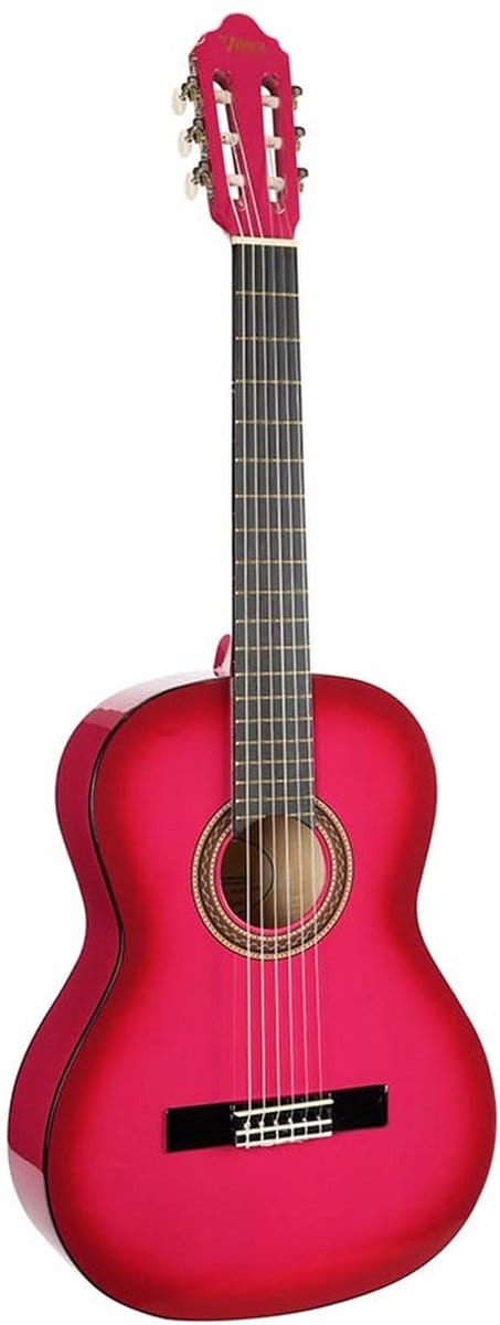 Valencia VC104PKS Klassieke Gitaar 4/4 Roze Hoogglans