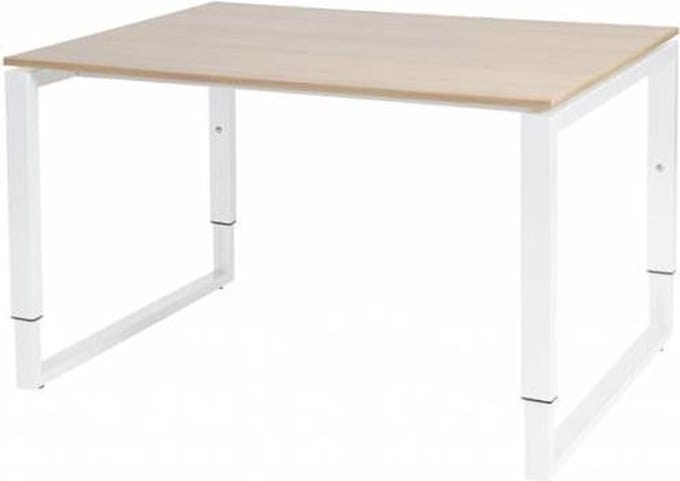Verstelbaar Bureau - Plus 120x90 Havana Kersen - wit frame