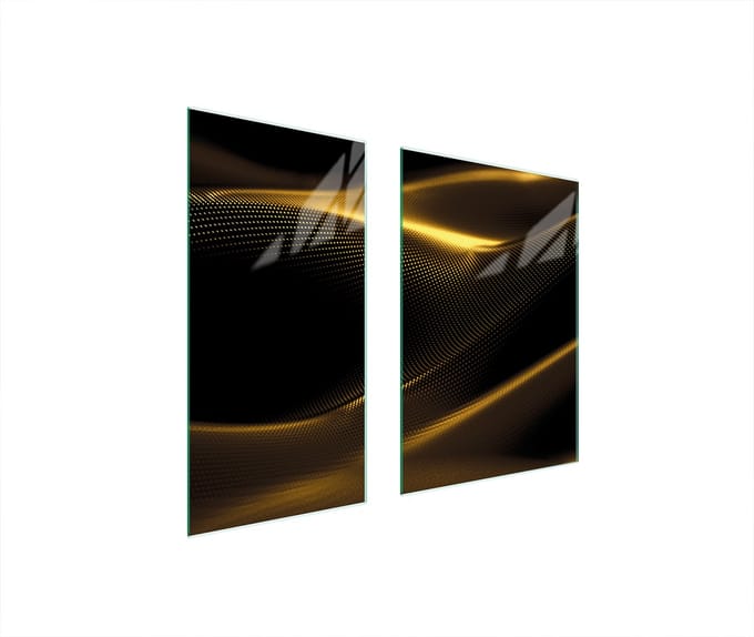 TMK ArtDeko - Snijplank - 75x52 - Beschermend Glas - Goudkleur