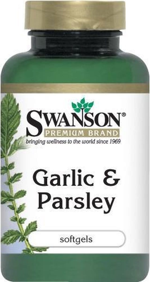 Swanson knoflook & peterselie 250 zachte capsules