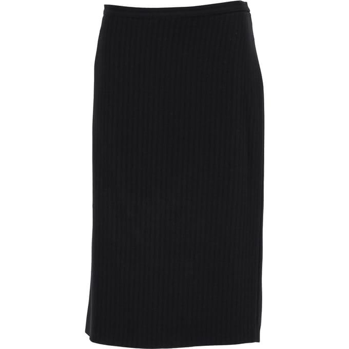 Max Mara gestreepte midi-kokerrok in zwart triacetaat
