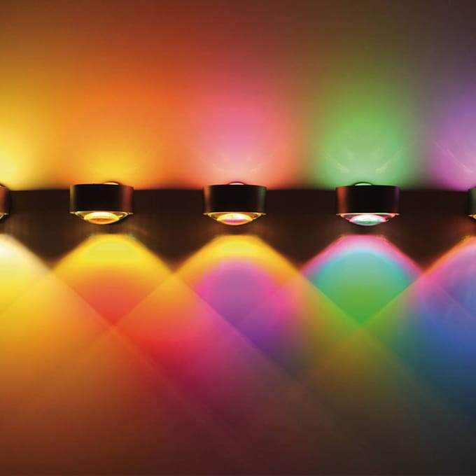 Top Light Kleurenfilter bij armatuurserie Puk Maxx, rood