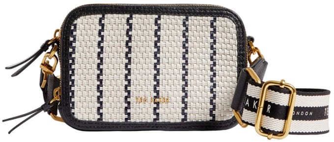 Ted Baker Schoudertas Rivir Woven Cross Body Bag Navy Zwart