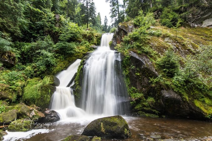 Foto op Canvas, Waterval (120x80cm)