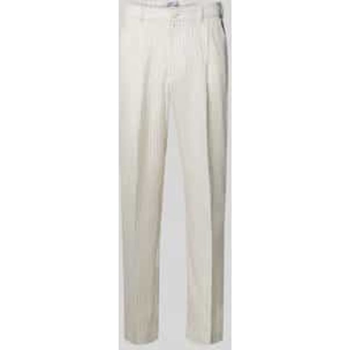 Linnen broek met vouwplooi en steekzakken