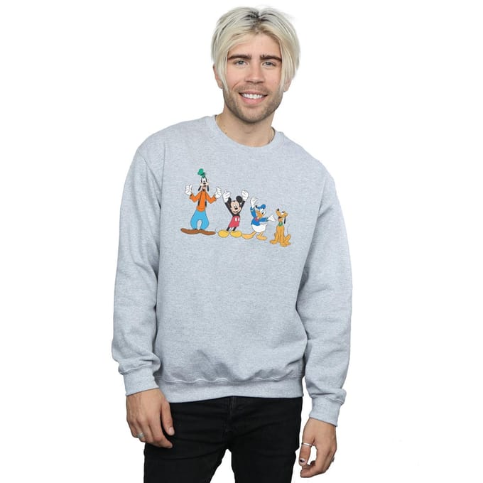 Disney Heren Mickey Mouse Friends Sweatshirt (Sportgrijs)