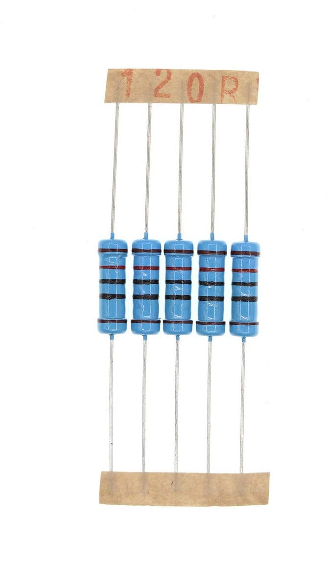 Metaalfilm Weerstand - Componenten Elektronica - Elektronische Circuits - 2 Watt Tolerantie - 120 Ohm
