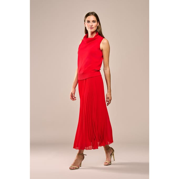 Lara Plisse Rok Rood