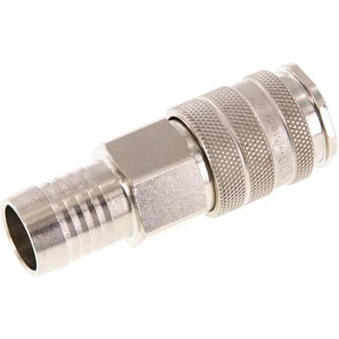 Vernikkeld Messing DN 10 Luchtkoppeling Snelkoppeling 19 mm Slangpilaar Double Shut-Off