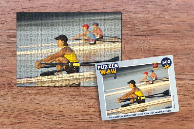 Puzzel Mensen die een wedstrijd aan het roeien zijn - Legpuzzel - Puzzel 500 stukjes