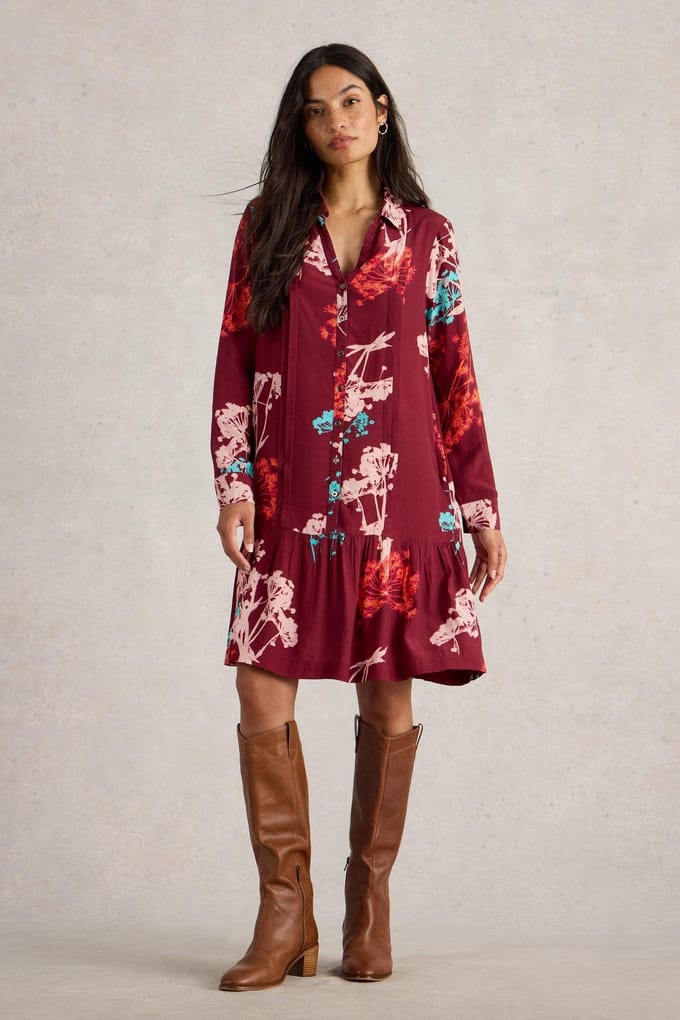 White Stuff Frankie Dress Red Print Größe: 6 REGULAR | Blusenkleider Outlet | Damen | Rot