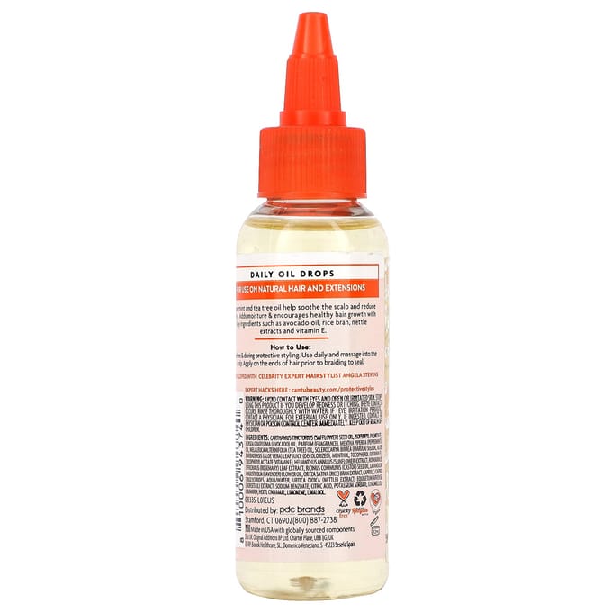 Cantu, Beschermende Stijlen door Angela, Dagelijkse Oliedruppel, 2 fl oz (59 ml) beige