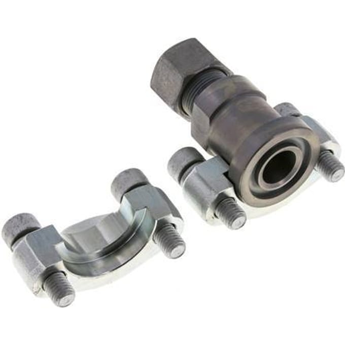3/4'' SAE Flens 6000 psi Staal met 16S (M24x1.5) ISO 6162-2
