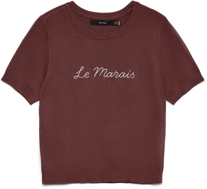 Vero Moda Trui Vmcarmelia Emb 2/4 O-neck Pullover 10342557 Andorra/w. Silver Dames Maat - M