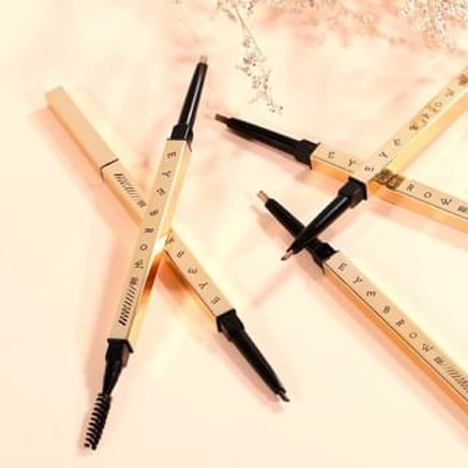 xixi - Golden Double Headed Eyebrow Pencil - 5 Colors #05 Black