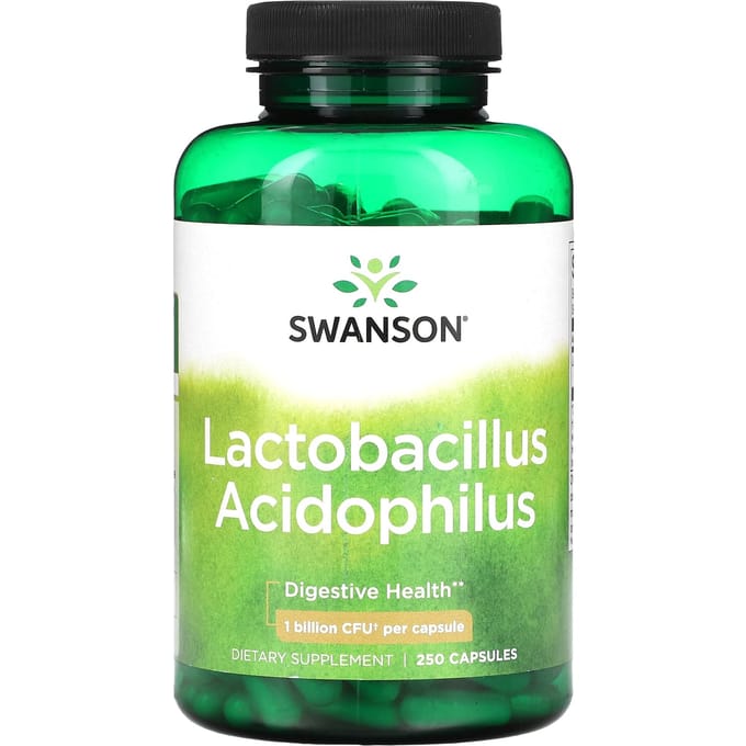 Lactobacillus Acidophilus, 1 miljard CFU, 250 capsules