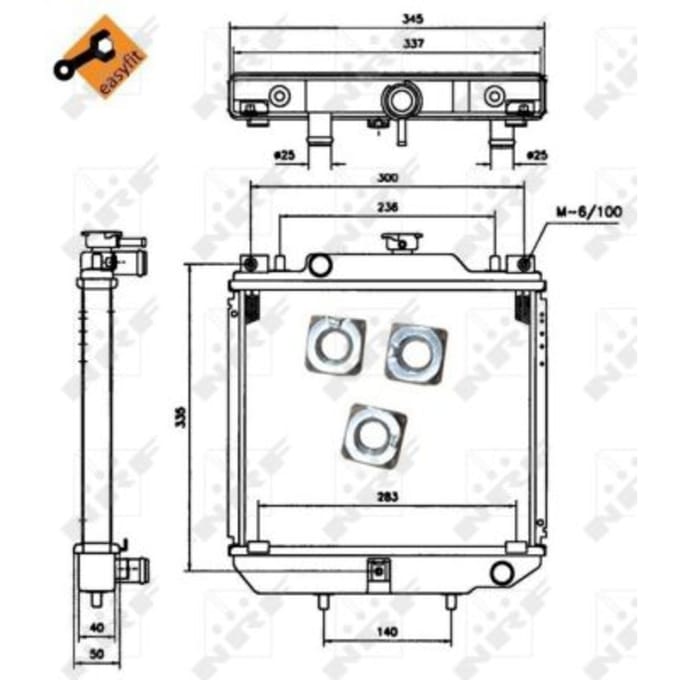 Radiator, motorkoeling NRF 52110