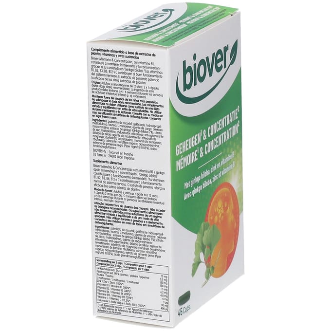 Biover Geheugen En Concentratie 45 Capsules