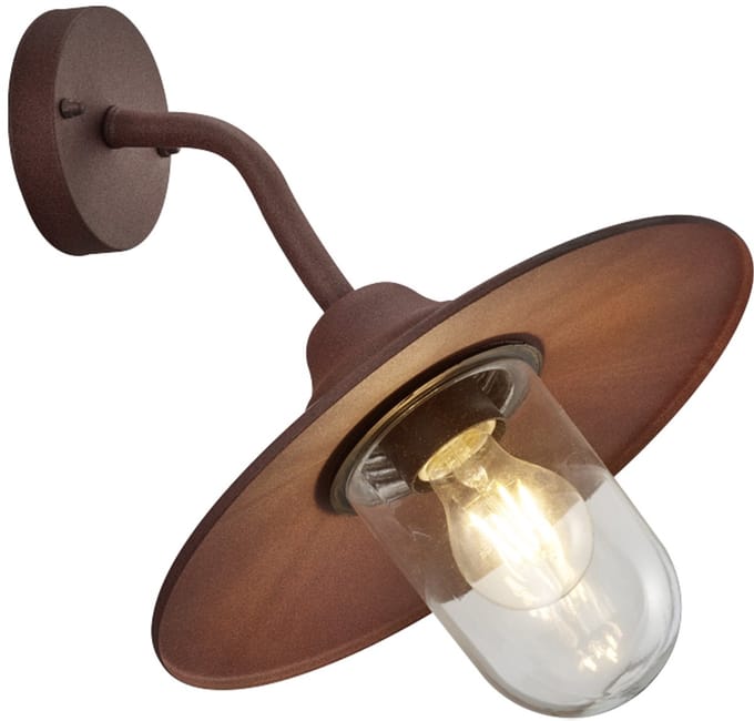 TRIO BRENTA - Wandlamp - Roestkleur - excl. 1x E27 40W - Buitenlverlichting - IP44