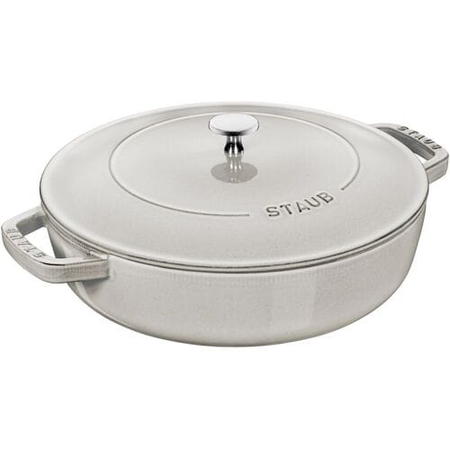 STAUB BRAISERS - Sauteerpan met Chistera Drop Structure - Ø 280mm - Gietijzer - Witte truffel