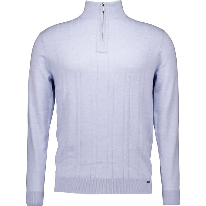 Gentiluomo Turtle Zip Ls Sweaters Lichtblauw K9098-272
