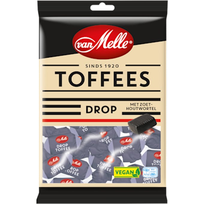 Van Melle | Toffees | Drop | Vegan | Zak | 12 x 225 gram