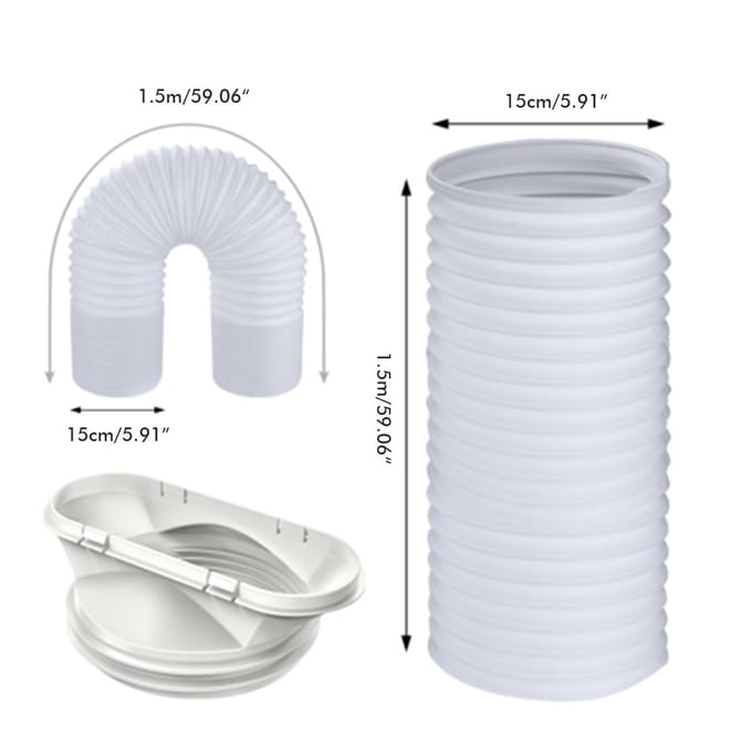 Flexibele afvoerslang voor mobiele airconditioners, wasdrogers, afzuigkappen, accessoires
