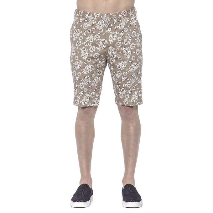 PT Torino Heren Short in beige katoen