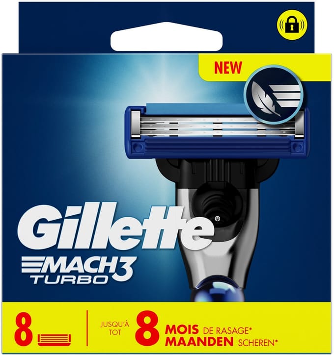 Gillette Mach 3 Turbo Blades (8 stuks)