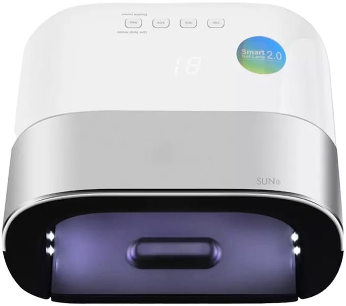 SUN 3 Professionele Nageldroger + Nagelvijl – UV/LED Nagellamp 48W – Auto Sensor – Snelle Uitharding voor Gellak & Nagellak – Wit/Zilver