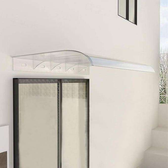 Deurluifel - Afdak Huisdeur - Bescherming Buiten - Uv-Bestendig - 40x250cm - Transparant