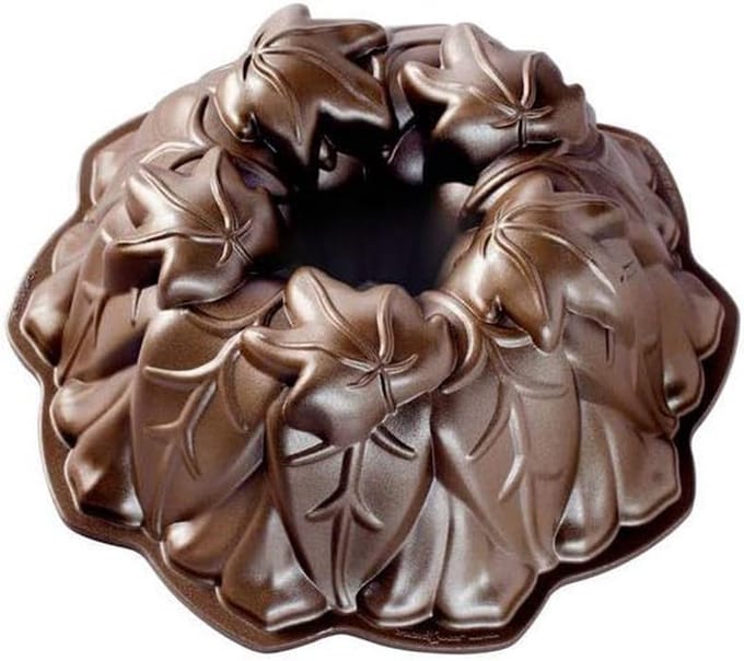 Herfstbladeren Bakvorm - Aluminium, 26.7 x 26.7 x 9.5 cm