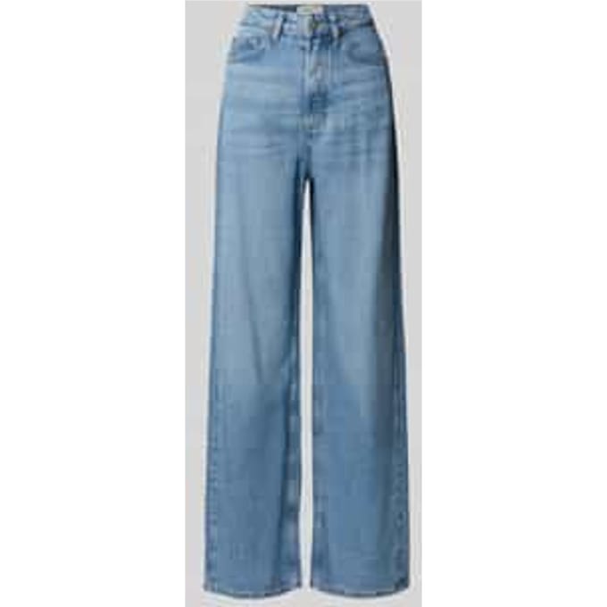 Wide leg jeans van een mix van lyocell en katoen, model 'TOLVA'
