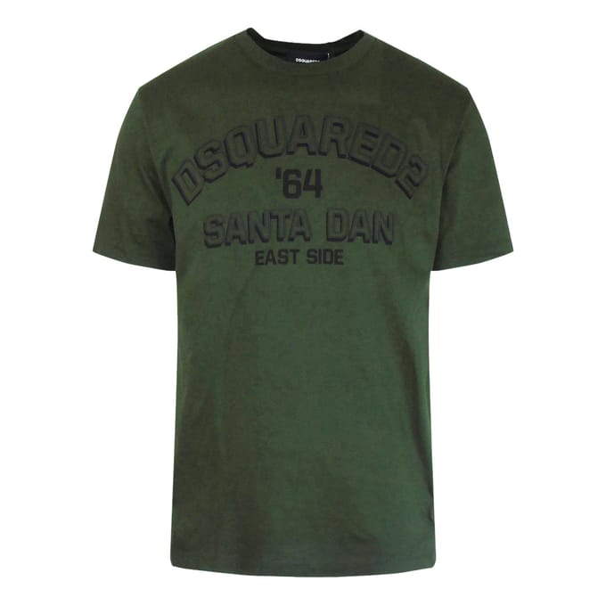 Dsquared2 Santa Dan 64 Donkergroen T-shirt