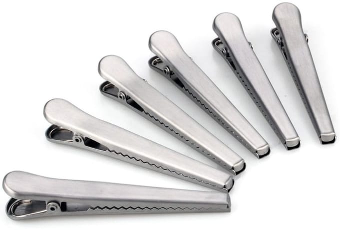 12 Stuks - Voedselclips - RVS Vershoudclips - Zaksluiters Klemmen - Afsluitclips