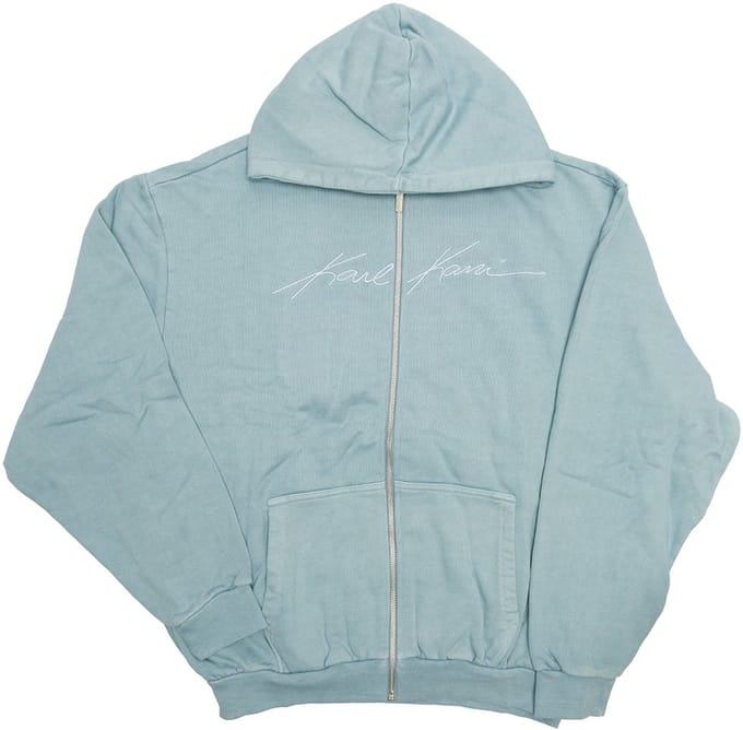 Karl Kani Autograph Heavy Sweatshirt Met Rits Blauw L Man