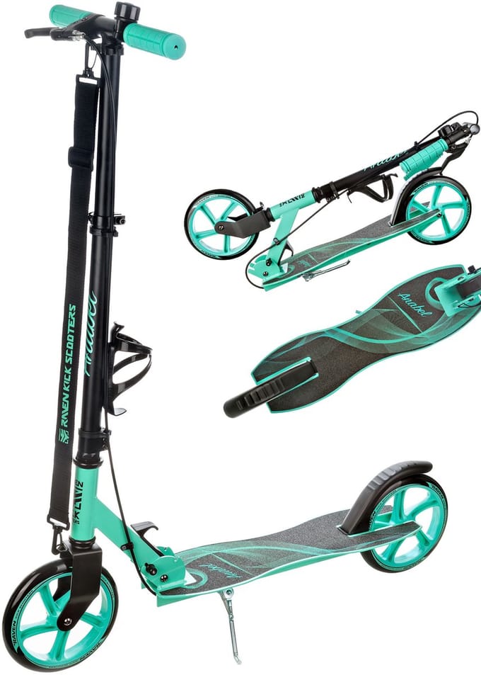 RAVEN Anabel Zwart/Mint 200mm step met rem, bel en bidonhouder