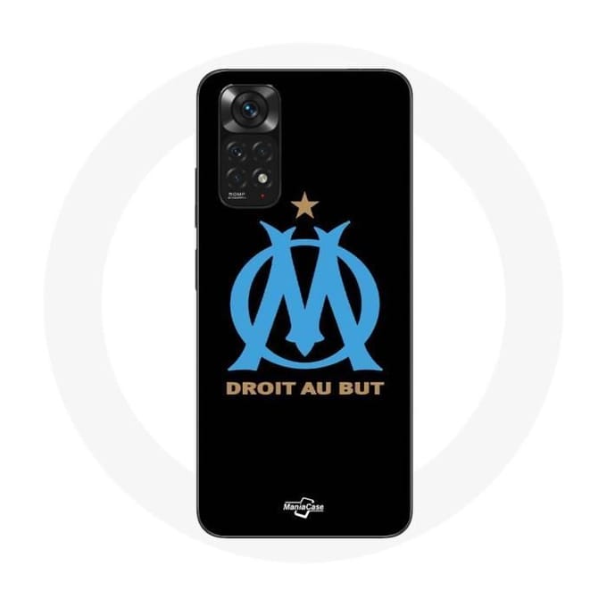 Coque - Olympique de Marseille - Xiaomi Redmi Note 11 4G - Souple - Noir - Logo noir