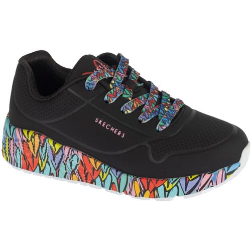 Skechers Uno Lite - Subtle Love Sneakers Laag - Zwart